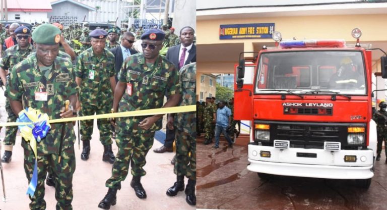 Infrastructure: COAS Commissions Fire Station, Blocks Of Flats In Lagos