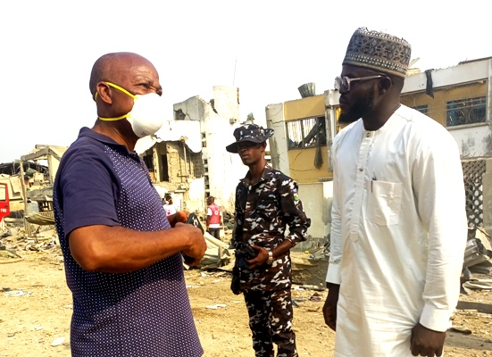 Ibadan Explosion: Asiwaju Adini, Hassan Giwa Visits Scene, Condoles With Families Ibadan Explosion: Asiwaju Adini, Hassan Giwa Visits Scene, Condoles With Families