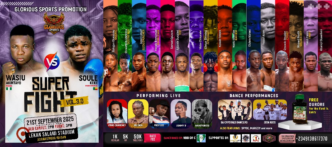 Ibadan Agog For Glorious Sports’ Super Fight Boxing Show Ibadan Agog For Glorious Sports’ Super Fight Boxing Show