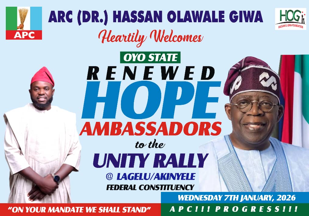 APC Lagelu/Akinyele Unity Rally: Hassan Giwa Expresses Party Readiness To Speak With One Voice, Common Vision APC Lagelu/Akinyele Unity Rally: Hassan Giwa Expresses Party Readiness To Speak With One Voice, Common Vision