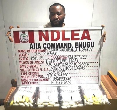 NDLEA cocaine arrest